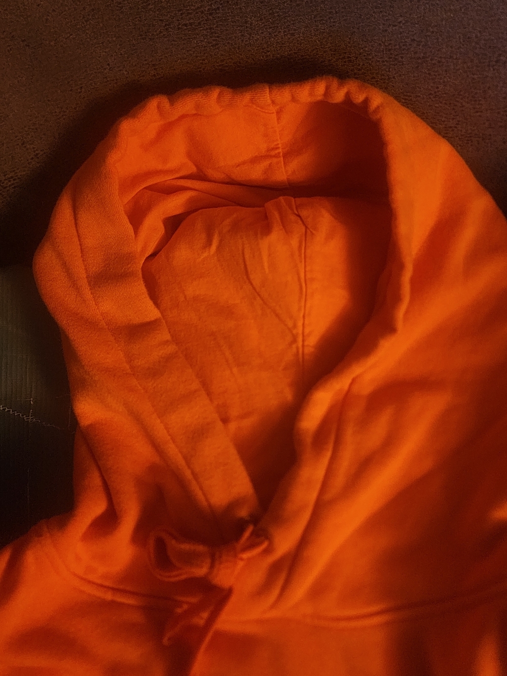 Nike Orange Hoodie with White Swoosh and Graphic - Picture 2 of 7